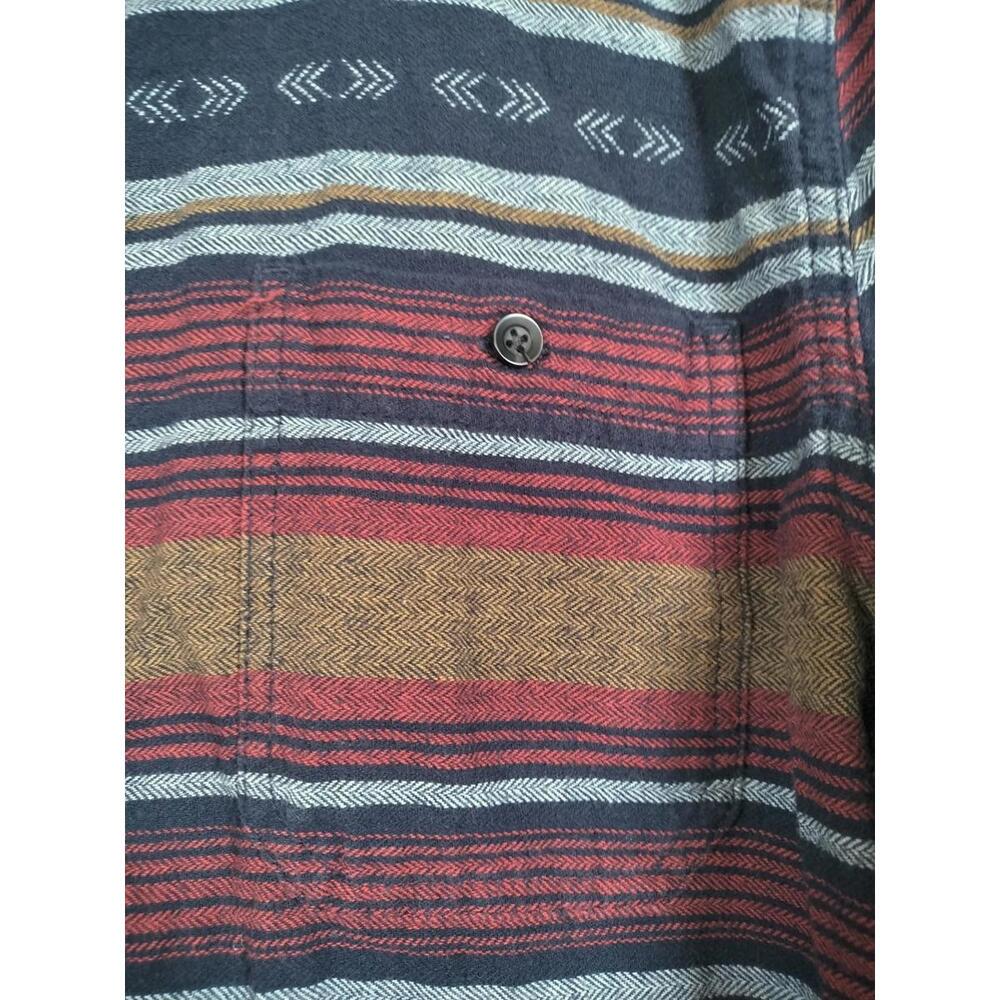 Goodfellow & Co Men’s Large Flannel Shirt Southwestern Aztec Stripe Long‎ Sleeve - Picture 6 of 11